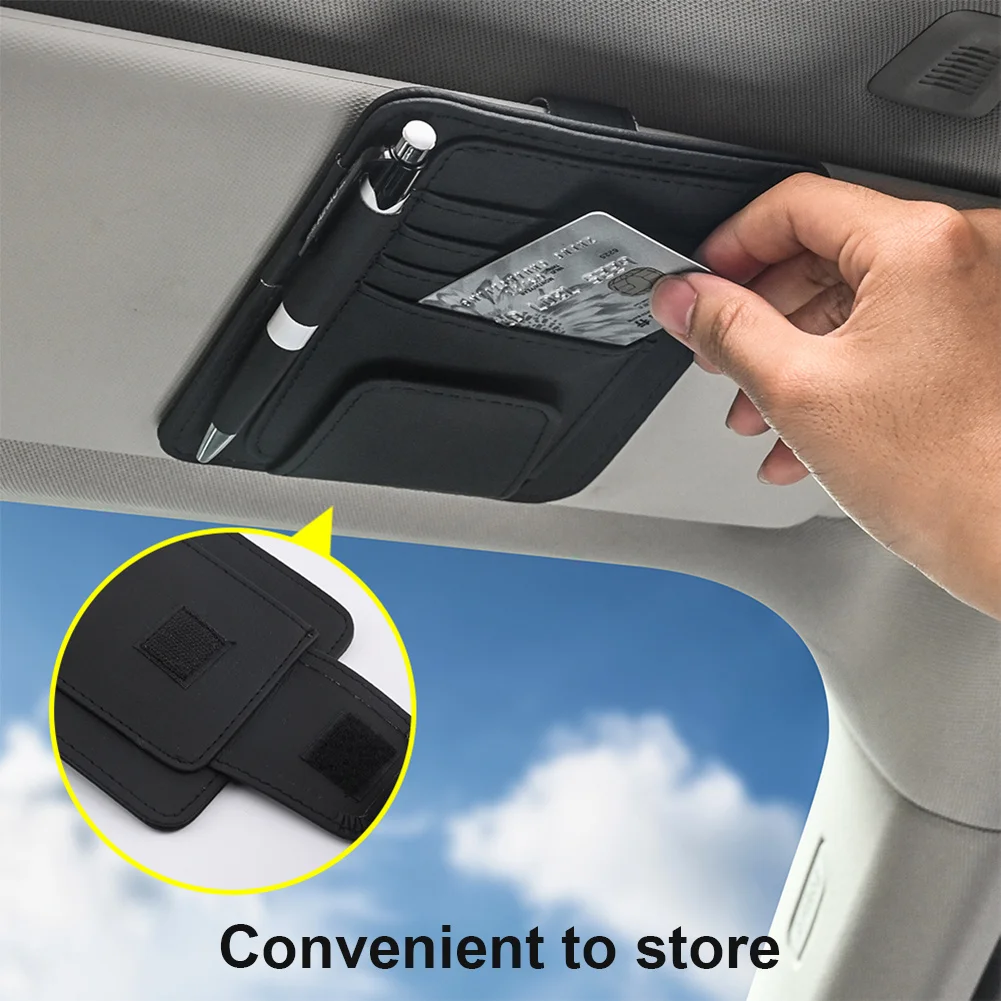 

Car Sun Visor CD DVD Bill Pen Business Card Holder Organizer Storage Box Sunglasses Clip Stowing Tidying Car Accessories