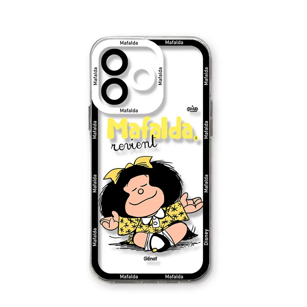 Мультяшный прозрачный чехол M-Mafaldas для Samsung A73 A72 A71 A55 A52 A51 A50 A42 A35 A33 A32 A31 A30 A24 A23 A22 A13