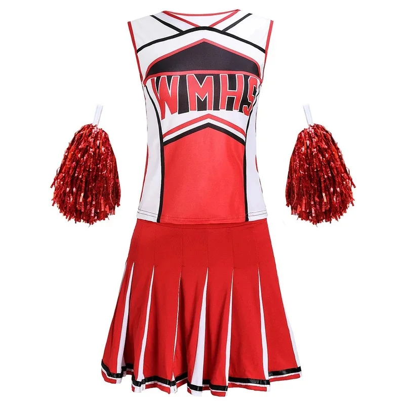 Фото Костюм для девочек в стиле чирлидинга LKO Halloween High School Club Girl Glee Style, нарядный костюм чирлидерши H[H5] №5