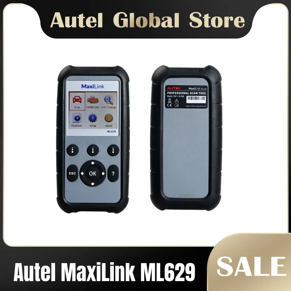 

Autel MaxiLink ML629 CAN OBD2 Scanner Code Reader +ABS/SRS Diagnostic Scan Tool