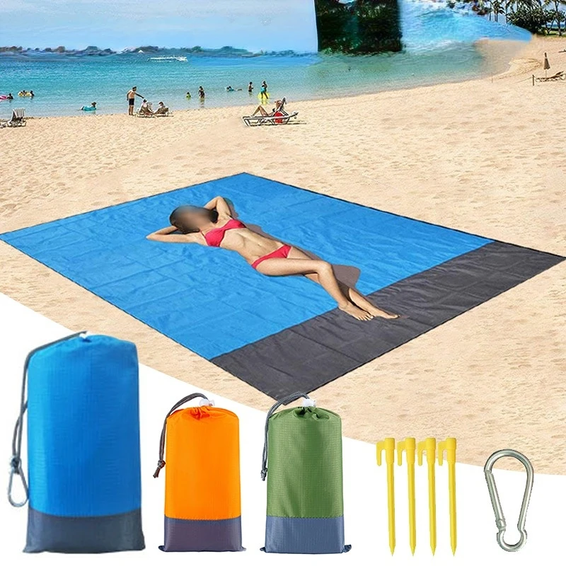 

Sand-free Beach Blanket Beach Accessories Sand Proof Oversize Pocket Beach Swimming Pool Mat Large Size Beach Mat Alfombra Playa