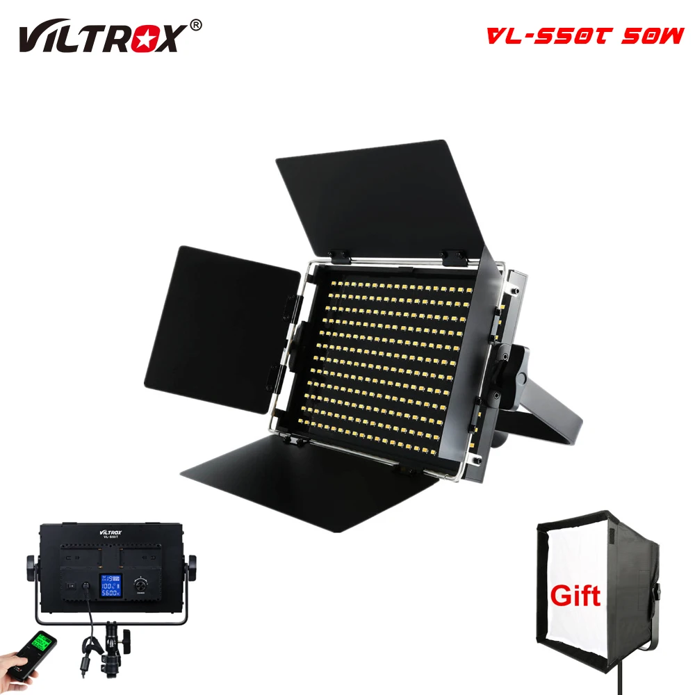 

Viltrox VL-S50T 50W Metal LCD Photo Video Studio Light Bi-Color & Dimmable +2.4G Wireless Remote for Camera Photography Lighting