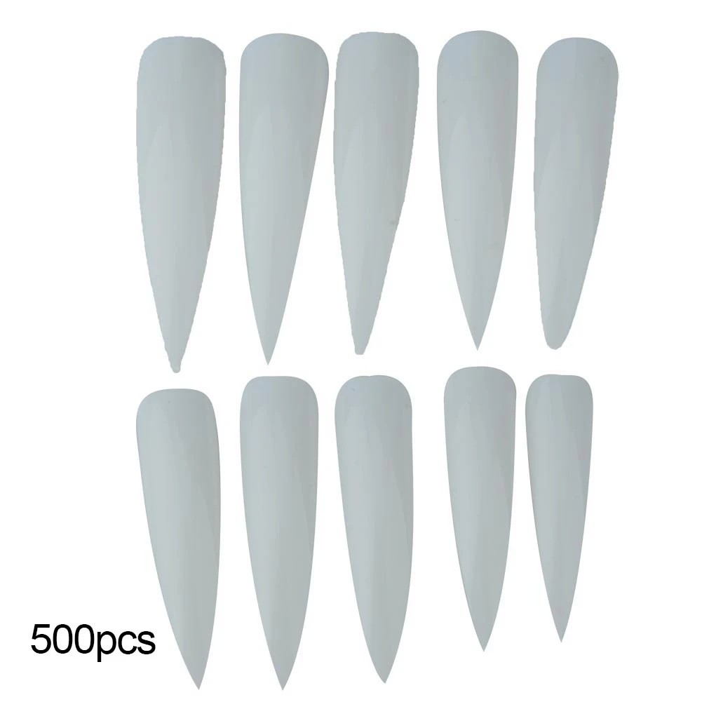 

500pcs 3 Colors False Nail Tips Long False Nail DIY Decoration White