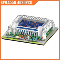 4030pcs world great architecture madrid royal football stadium diamond mini diamond building blocks toy children