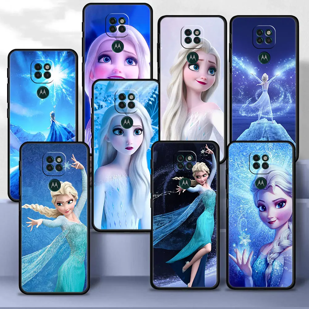 

Case Cover for Motorola Moto E6s Hyper G30 G50 G60s G9 G8 One Fusion G Stylus Shockproof Silicone Soft Disney Elsa Princess