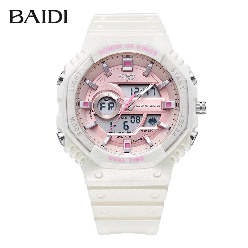 Women Sports Fashion Watches Children Digital Time Girls Quartz Wacht Young Lady Wristwatch Student Alarm Clock Chime Waterproof