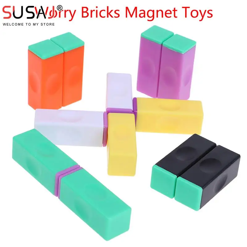 

Popular Decompression Toys Magnetic Brick Magnetic Stick Mini Finger Toys Children's Gifts Worry Bricks Stress Reliever Toys