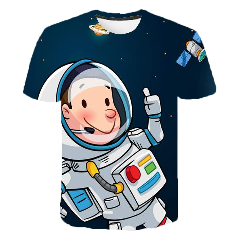 

Super Cool Funny Cartoon Fashion Astronaut 3D T Shirt Kids Kawaii Harajuku T-shirt Kids Tshirt Children Tops Boys Girls Tees