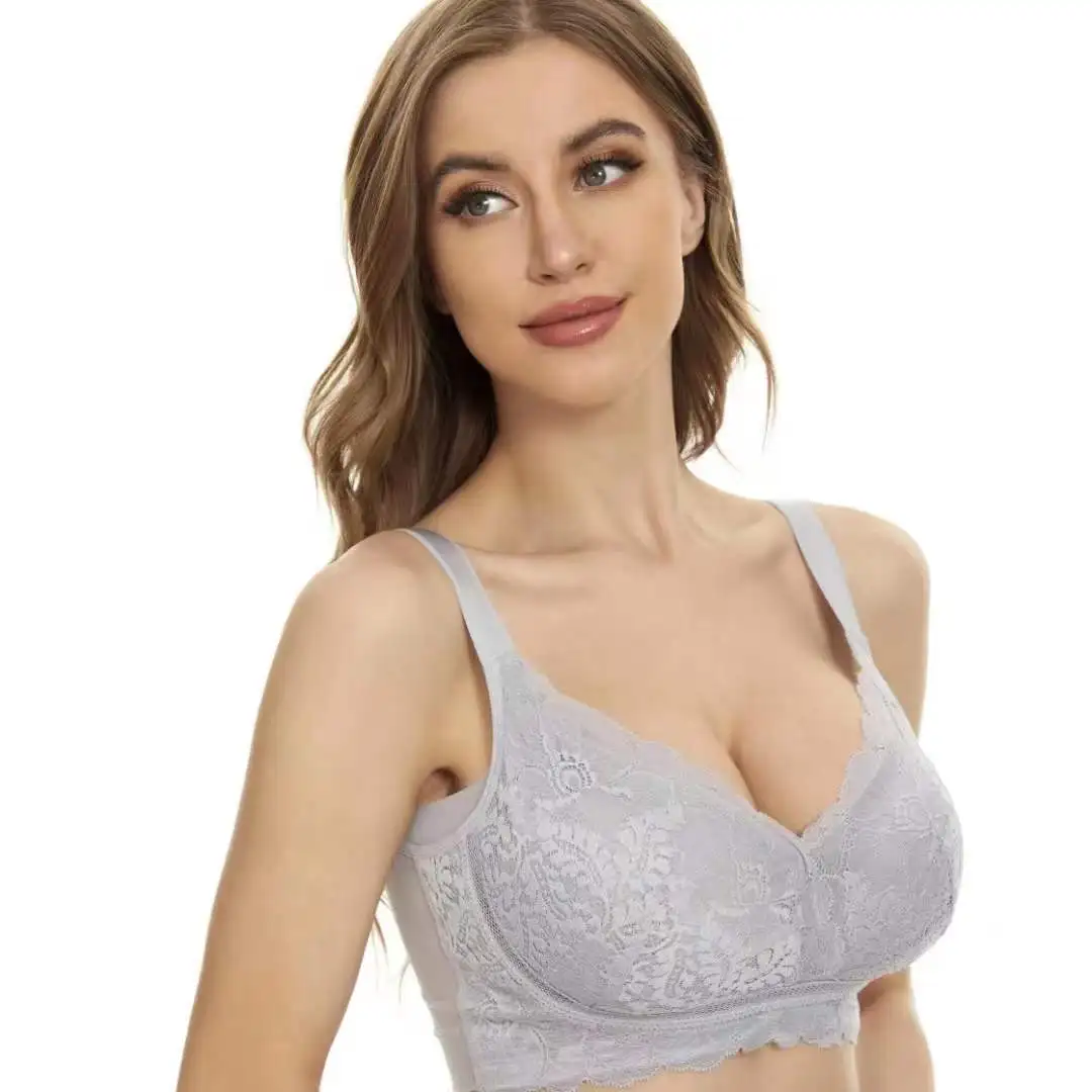 

Plus Size Sexy Lace Bras For Women Underwired Bralette Womens Underwear Delicate Embroidery Lingerie Brassiere Push Up Bras