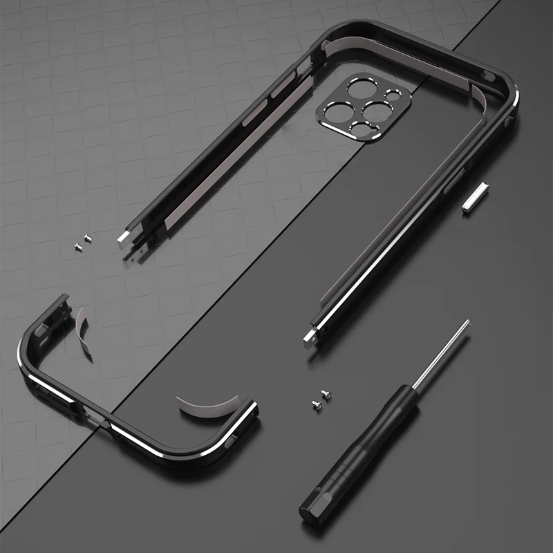 Алюминиевый металлический мини-бампер для iPhone 12 /12 Pro/12 Pro Max тонкий чехол телефона