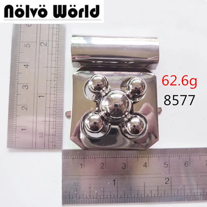 

10pcs Nice flower shape silver nickel finished color metal lock for bag,small quantity in wholesale price