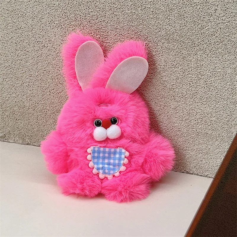 

Pink Plush Cute Apron Rabbit Case for Apple AirPods 1 2 3 Pro Cases Cover IPhone Bluetooth Earbuds Earphone Air Pod Pods Case