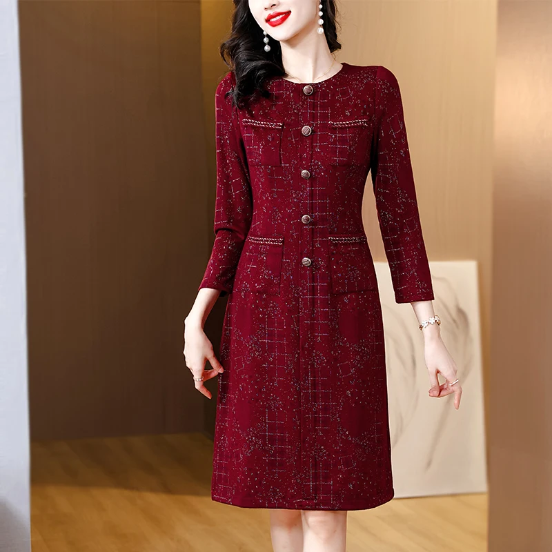 Корейское роскошное универсальное нижнее платье женское осеннее мини-платье в