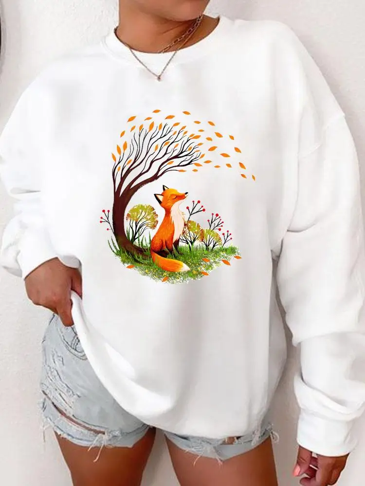 

Clothing Casual Fashion Wild Animal Funny Cute Pullovers Autumn Spring Women Print Female Long Sleeve Graphic Sweatshirts