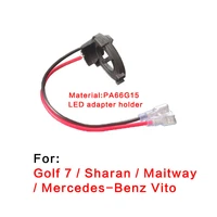 2pcs h7 led headlight bulb base holder adapter socket l16 suitable for golf 7 sharan maitway vito car led adapter holder base