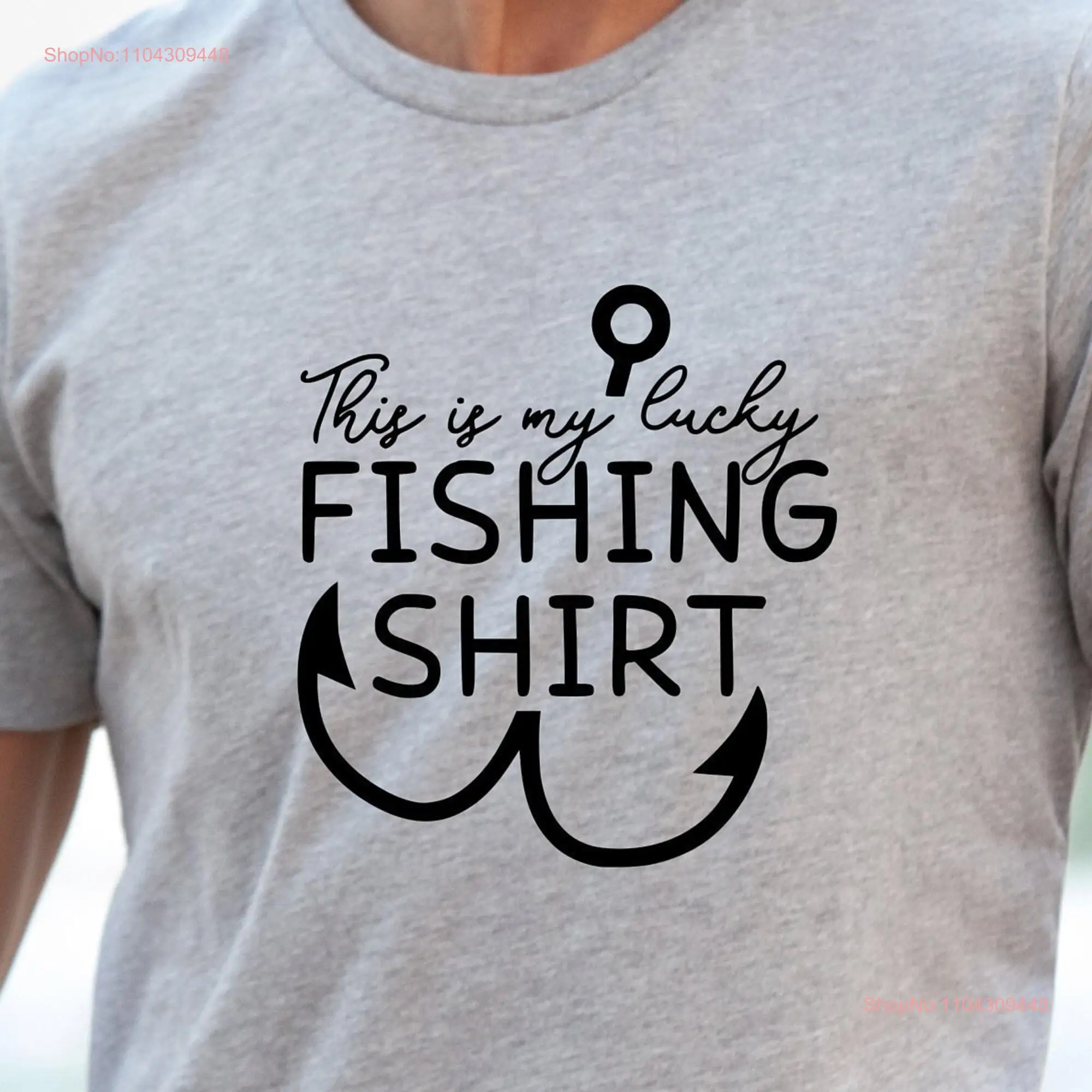 Футболка This Is My Lucky Fishing Life Fisherman Bass Hook Забавные длинные или короткие рукава