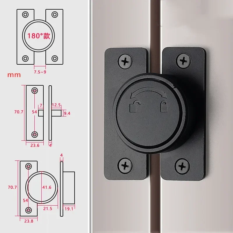 Дверные защелки из цинкового сплава 90/180 градусов