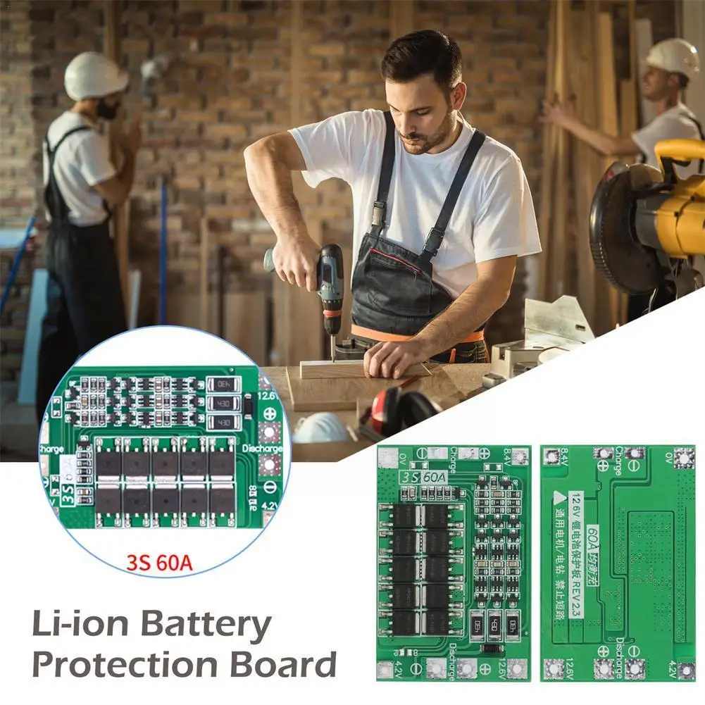 

16.8V 40A Li-ion Lithium Battery Charger Protection Board 18650 BMS For Drill Motor Enhance/Balanced 16.8V-18.1V W2N2