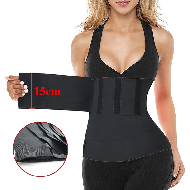 

Width 15cm Free Size Waist Trainer for Women Body Shaper Long Torso Invisible Waist Cincher Corset Shapewear Belt Body Shaper