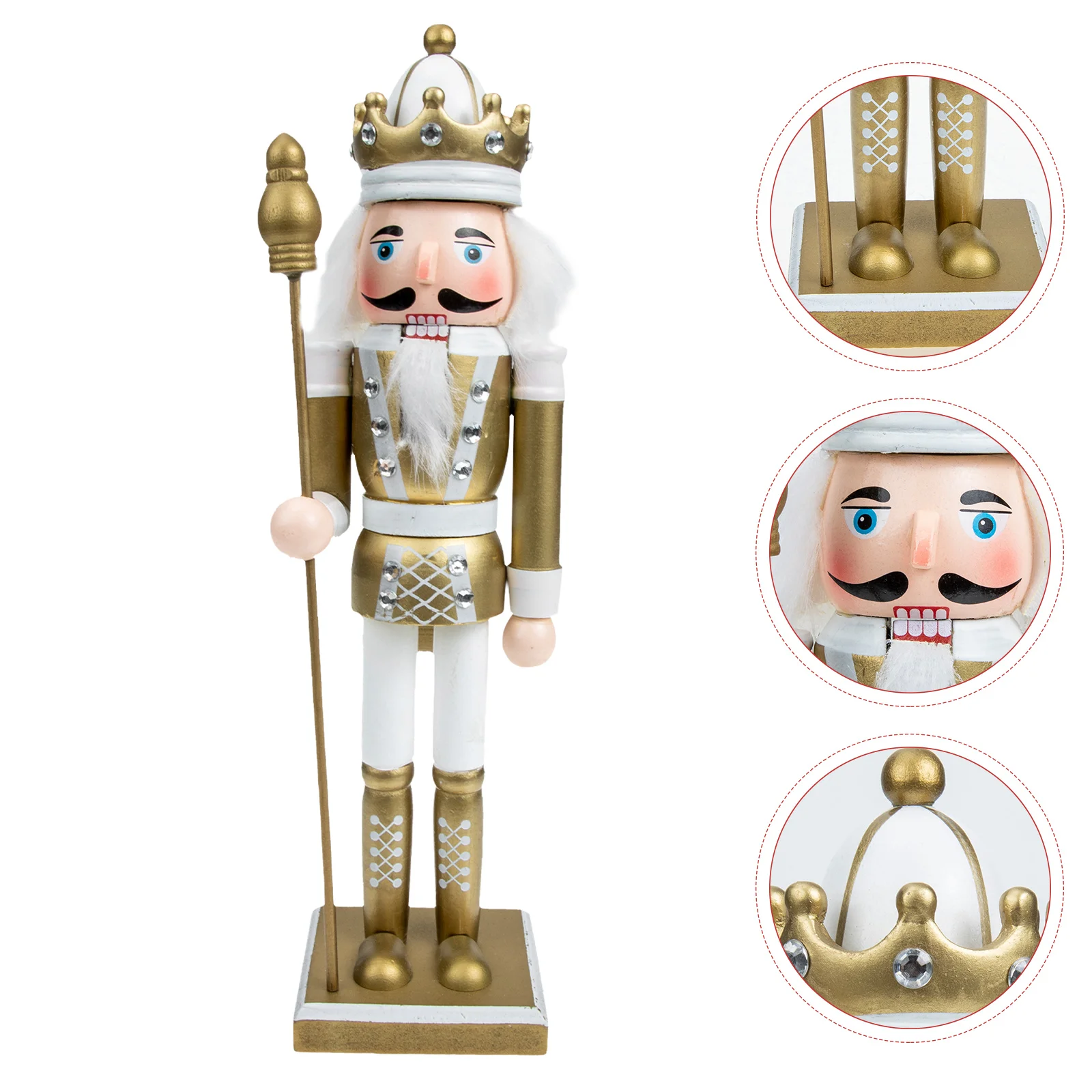 

Nutcracker Christmas Nutcrackers Wooden Xmas Wood Soldier Desktop Ornament Decor Figures Figurine Ornaments Puppet Craft Party