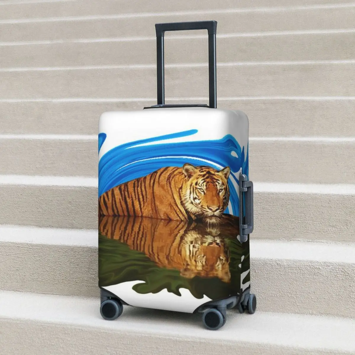 

The Mirage Of Tiger Suitcase Cover Animal Travel Protection Vacation Fun Luggage Case