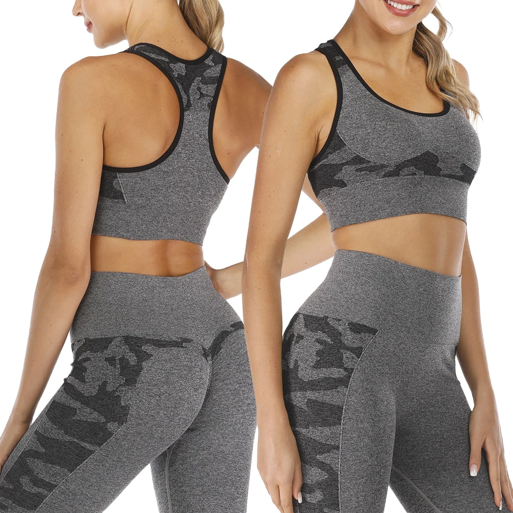

New fashion women's seamless sports gym sports yoga camo running fitness clothing fitness underwear