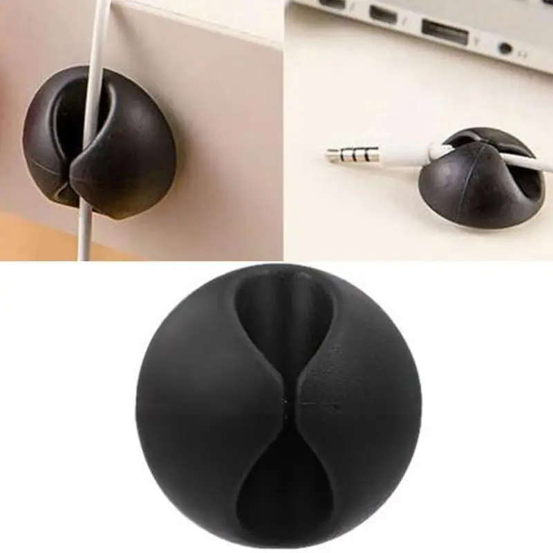 

Silicone Round Cable Holder Protector Management Device Winder Retention Power Desktop Plug Organizer Cord Finishing Wire C N0R2
