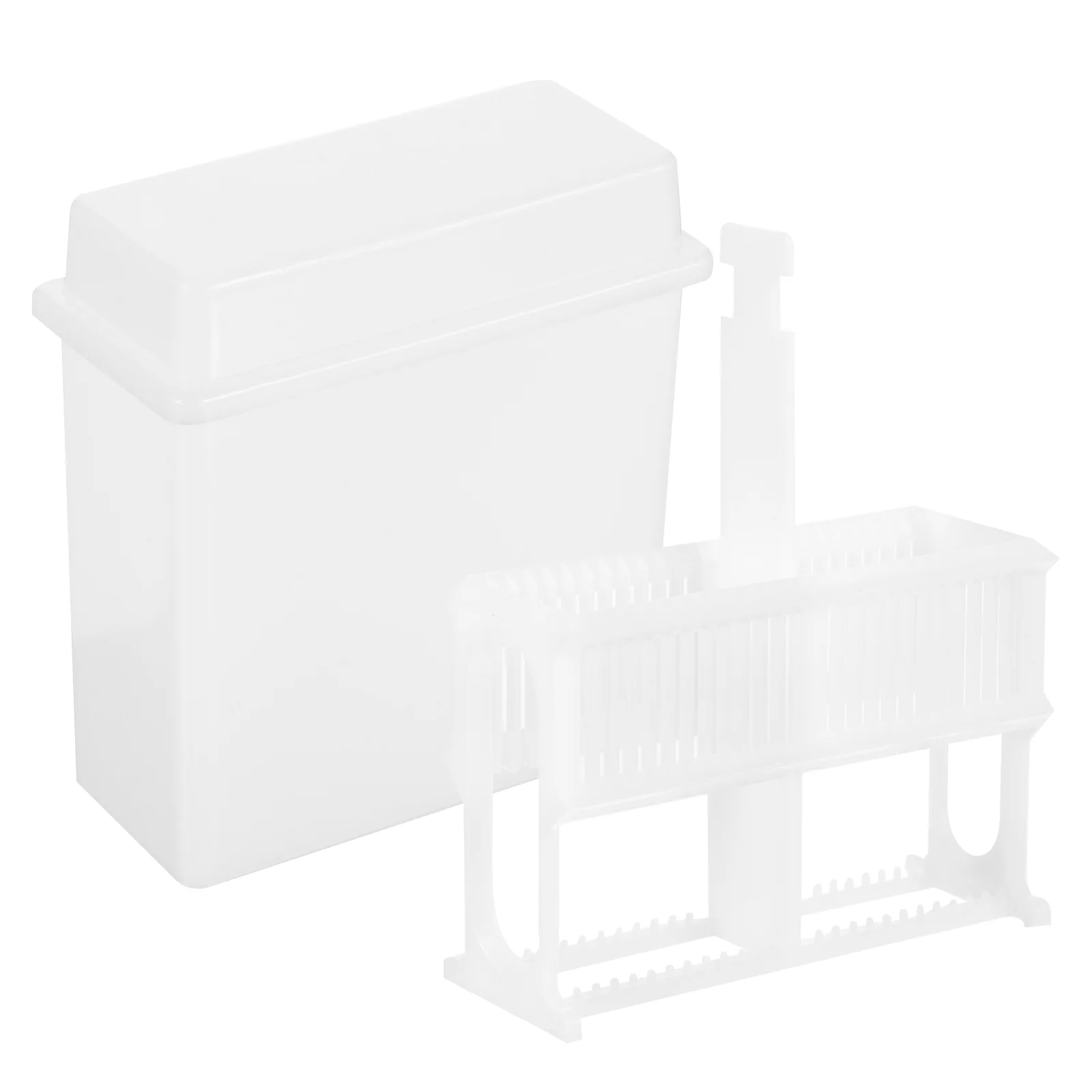 

Slots Microscope Slides Staining Rack Plastic Slides Staining Jar Dyeing Tank Laboratory Supplies