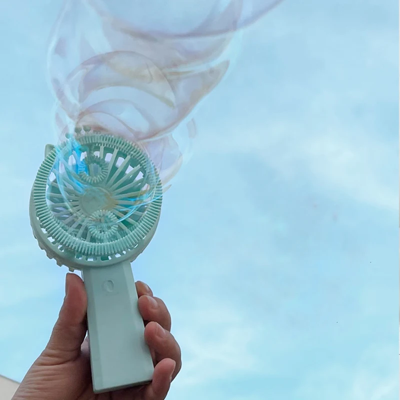 

3 в 1 Электрический вентилятор для пузырьков, маленький вентилятор для пузырьков мыла, волшебный вентилятор для пузырьков, уличный мини-вент...