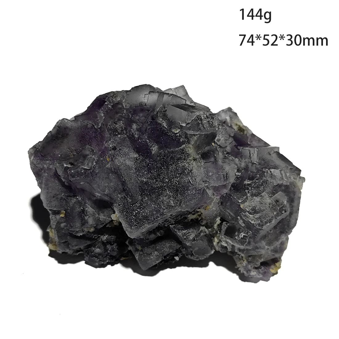 

C3-7B 100% натуральный фиолетовый флюорит, минеральный кристалл, коллекция образцов из провинции яогансиань Хунань, Китай