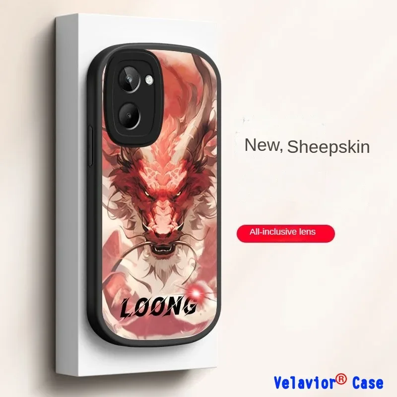 

Dragon Year Case for Realme11pro Plus Anti-fall Cute Cartoon Realme11 Pro Plus V30 V25 V20 V11 Q5i GT Neo 5SE 2 3 GT 2 Pro Cover