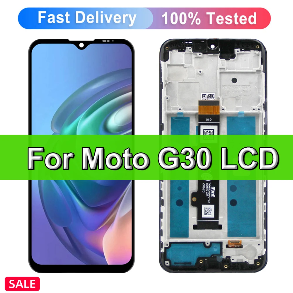 6 5-дюймовый ЖК-дисплей для Motorola Moto G30 преобразователь сенсорного экрана в сборе