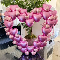30pcs 510inch pink heart balloons inflate air foil ball for birthday party wedding decoration valentines day gifts baby shower