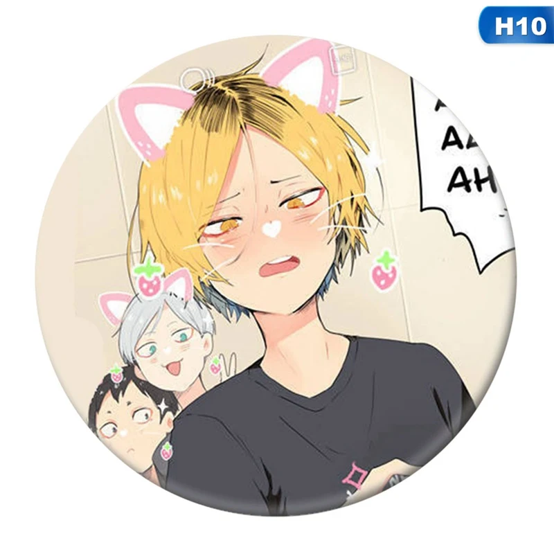 Аниме High Kyuu! Эмалированная заколка для волейбола мальчиков косплея мультяшный