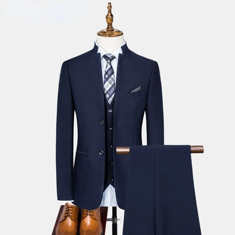 (Пиджак + жилет брюки) новый костюм мужской стиль аксессуар для мужчин умный