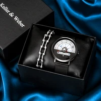 luxury men watch with bracelet set gifts for boyfriend star moon dial fashion calendar quartz wristwatches relogio masculino