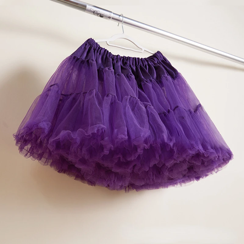 

Lolita Purple Gauze Skirt Super Violent Soft Veil Boneless Slip Dress Half-Length Pettiskirt Cotton Cloud Support