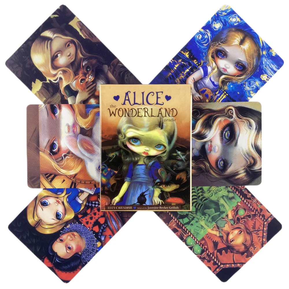 

Alice The Wonderland Oracle Cards Version Divination Tarot Board Games Deck Gift Edition For Beginners Girls Party Playing