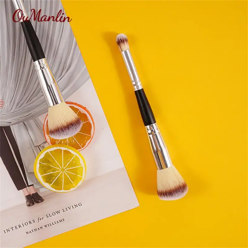 

Dual-ended Foundation Concealer Makeup Brush Rounded Taperd Brush Ideal for Liquid Cream Powder Blending Concealer