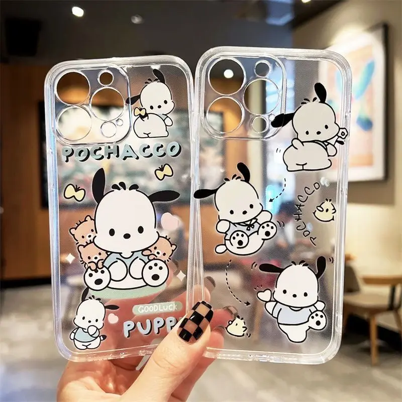 Прозрачный чехол Sanrio для iPhone 16 15 14 13 12 11 Mini Pro Max X XR XSMax 7 8 Plus SE20