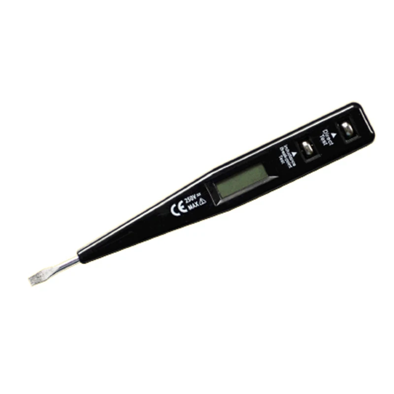 

Digital Test Pencil Screwdriver Probe Light Voltage Tester Detector AC/DC 12-220V Electrical Test Pen Voltmeter,Black