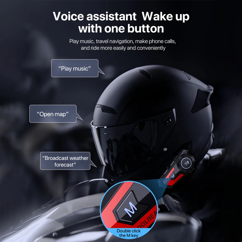 Bluetooth-гарнитура X7 мотоциклетная Водонепроницаемая с шумоподавлением