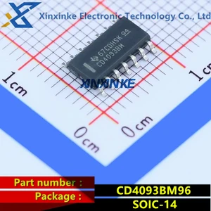 CD4093BM96 CD4093 SOIC-14 Logic Gates CMOS Quad 2-Input NAND Schmitt Triggrs Brand New Original