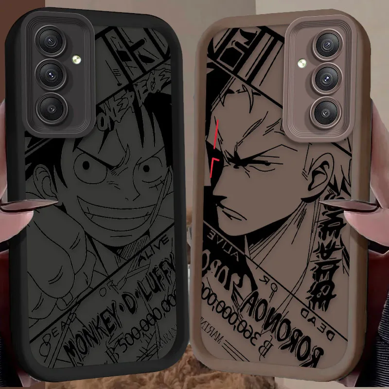 Аниме O-One Piece чехол для телефона Samsung Galaxy A55 A35 A25 A15 A05 A05S 5G A24 A13 A23 A12 A22 A32 A52 A52S A71 A72 A51 4G