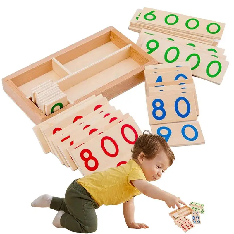 

Wooden Number Cards 1-9000 Montessori Math Counting Board Math Counting Games Counting Puzzle Preschool Educational Learning