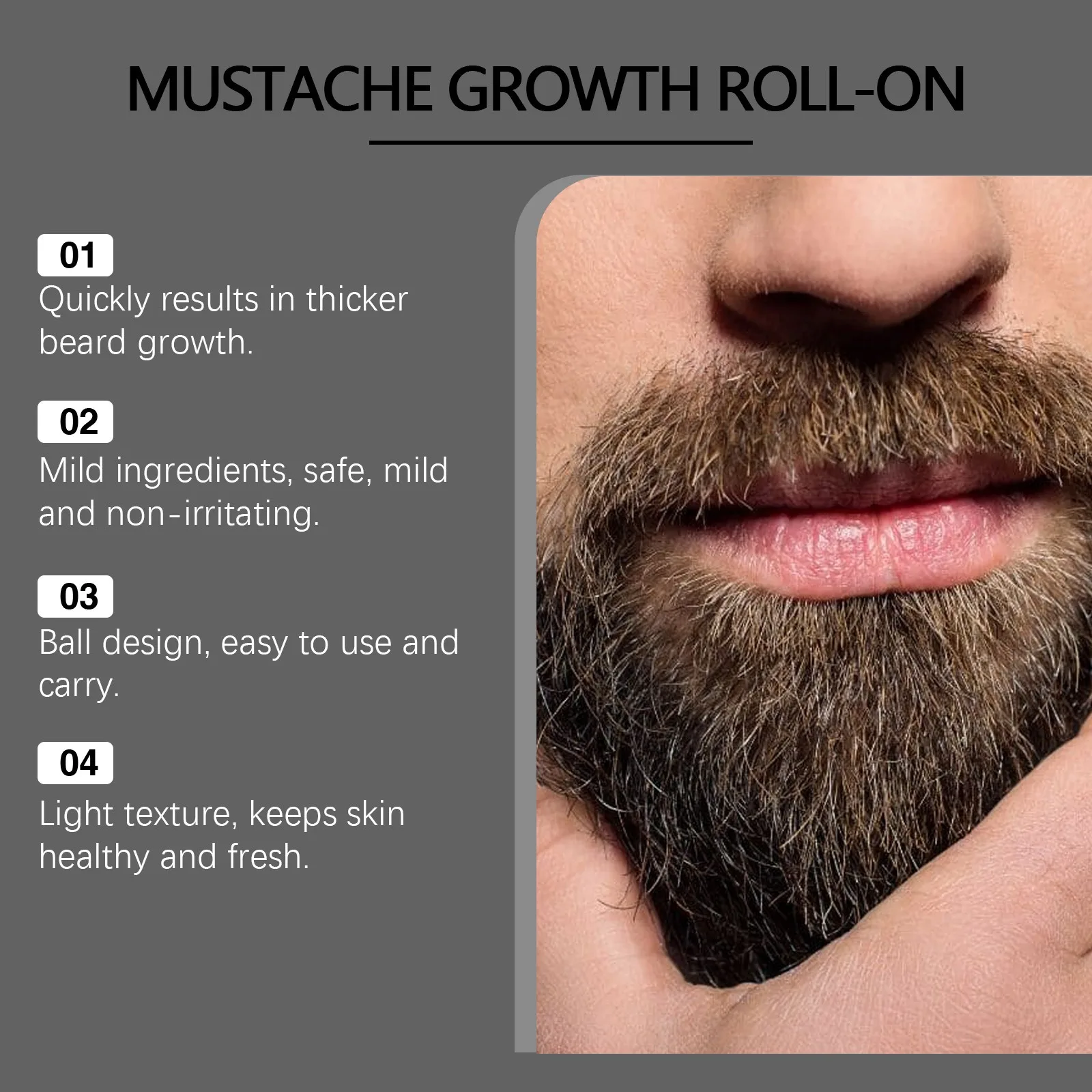 Шарик для ухода за бородой мужчин питательный густой бороды жидкость корнями и