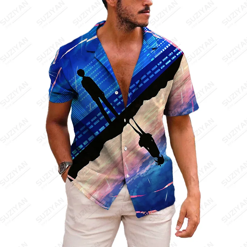 

Summer For Men Wear Handsome Button Clothing Clothes Best Selling Collar British Chic Hawaiian Summer Online Hot Sale