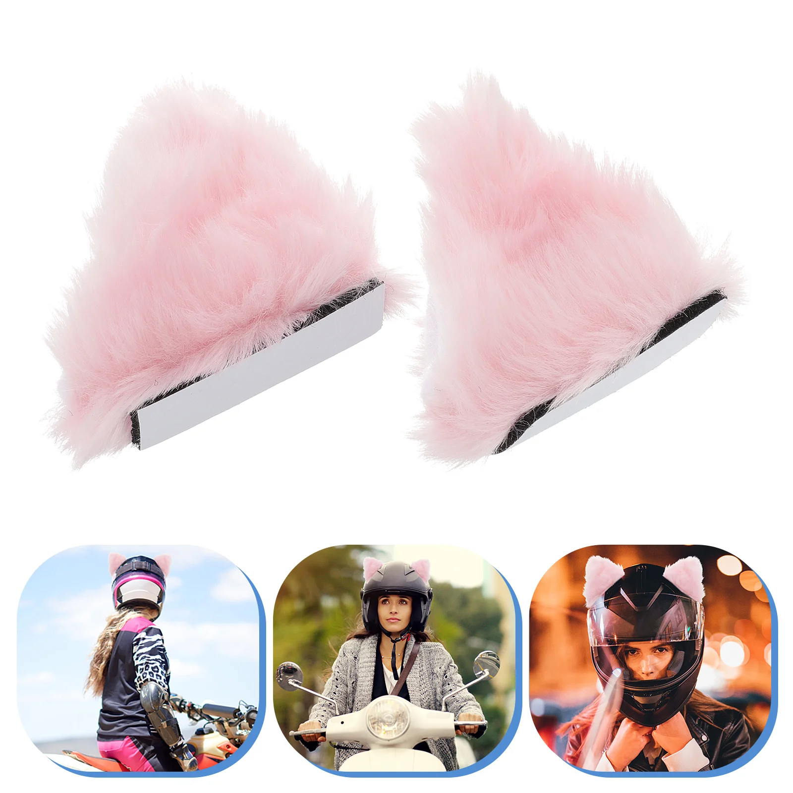 

Cat Ears Accessories Motorcycle Decor Plush Ornaments Motorbike Decorative