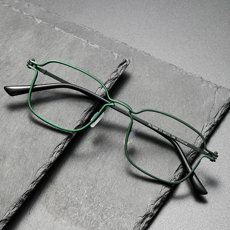 

Brand Design Janpanese Made Titanium Glasses Frame Men Women Original Quality Eyeglasses Large Size Spectacles Eyewear RLT5898