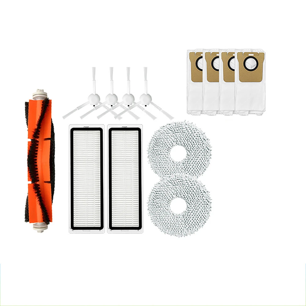 

Сменная основная щетка, HEPA фильтр, Швабра, тканевый мешок для пыли для робота-пылесоса Mijia B101CN, комплекты из 13/10 шт.